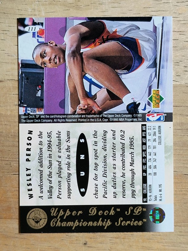 1994-95 SP Championship #111 Wesley Person RC