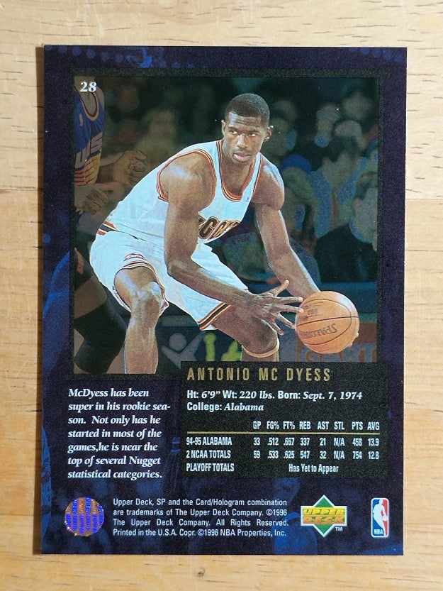 1995-96 SP Championship #28 Antonio McDyess RC