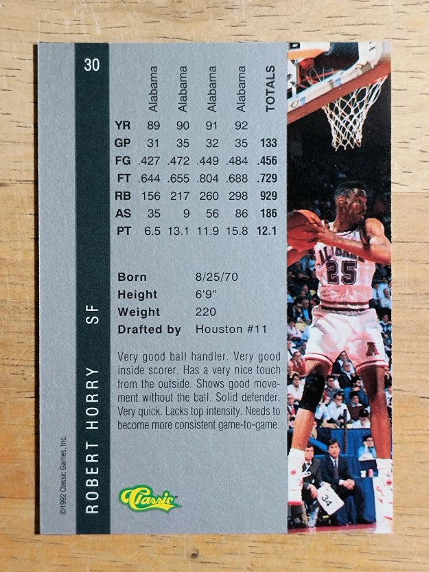 1992 Classic Four Sport #30 Robert Horry
