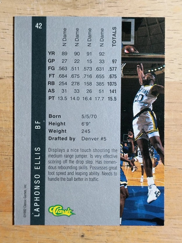 1992 Classic Four Sport #42 LaPhonso Ellis