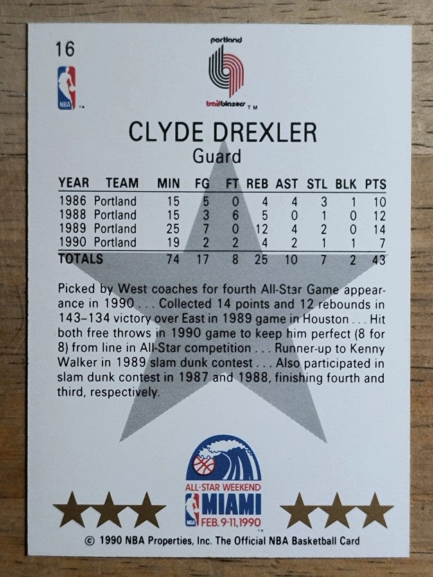 1990-91 Hoops #16 Clyde Drexler AS SP