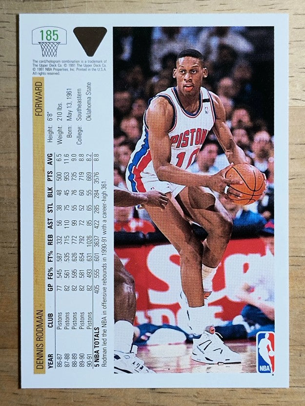 1991-92 Upper Deck #185 Dennis Rodman