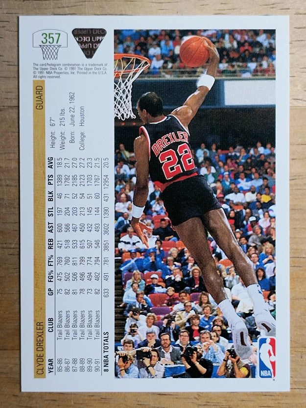 1991-92 Upper Deck #357 Clyde Drexler