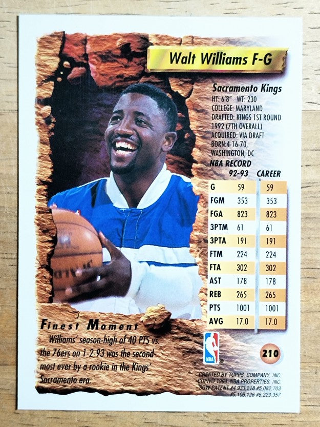 1993-94 Finest #210 Walt Williams