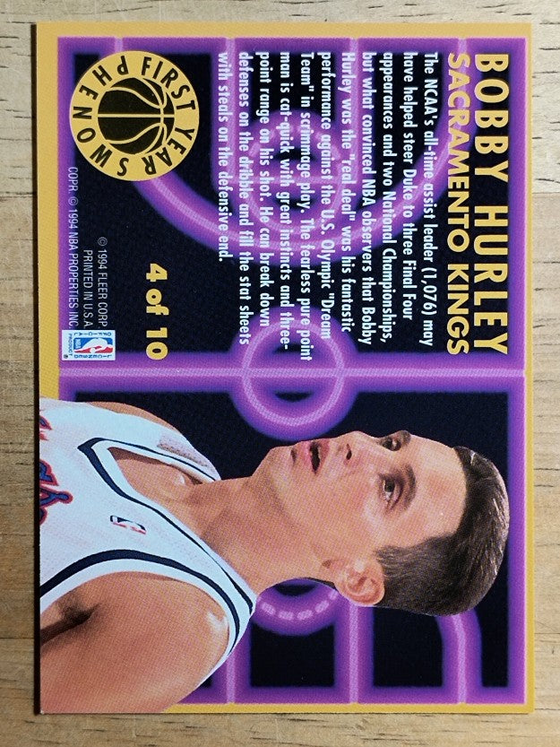 1993-94 Fleer First Year Phenoms #4 Bobby Hurley