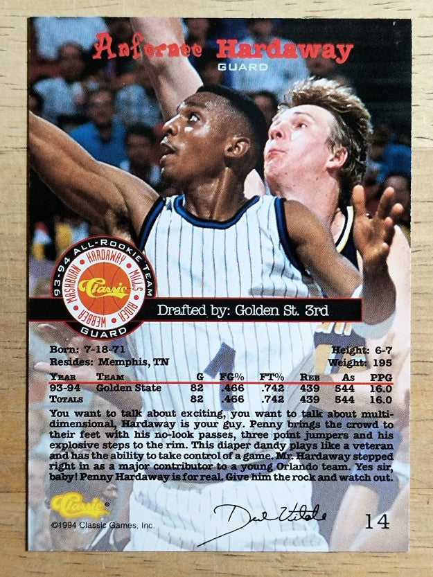 1994 Classic #14 Anfernee Hardaway ART