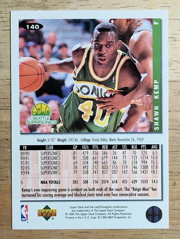 1994-95 Collector's Choice #140 Shawn Kemp