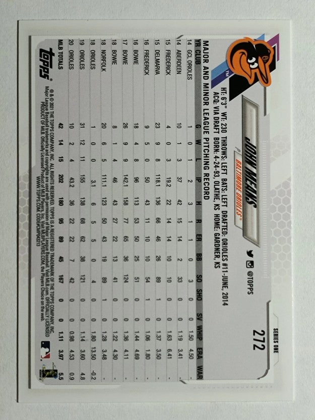 2021 Topps #272 John Means