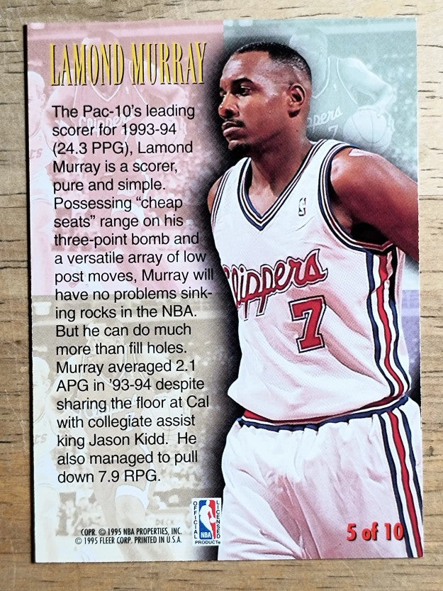 1994-95 Fleer First Year Phenoms #5 Lamond Murray