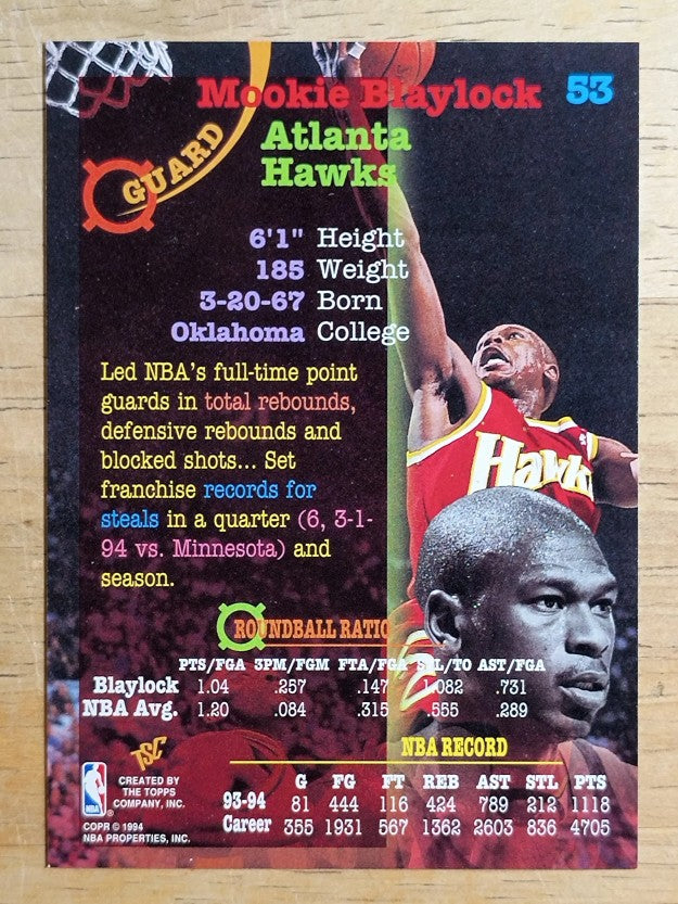 1994-95 Stadium Club #53 Mookie Blaylock