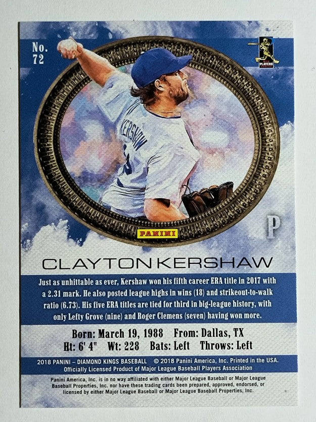2018 Diamond Kings #72 Clayton Kershaw