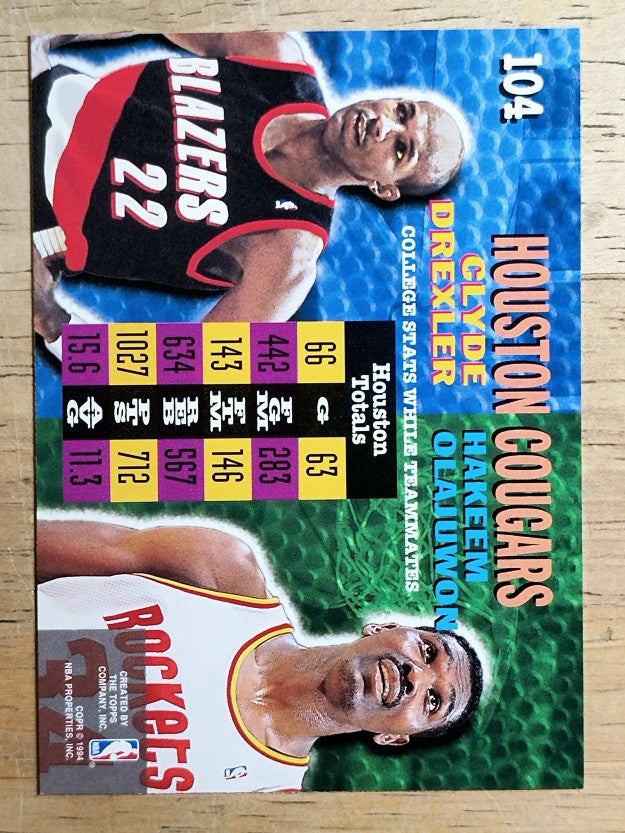 1994-95 Stadium Club #104 Hakeem Olajuwon/Clyde Drexler