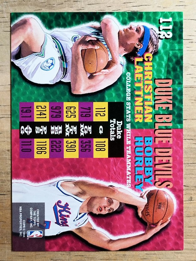 1994-95 Stadium Club #112 Christian Laettner/Bobby Hurley