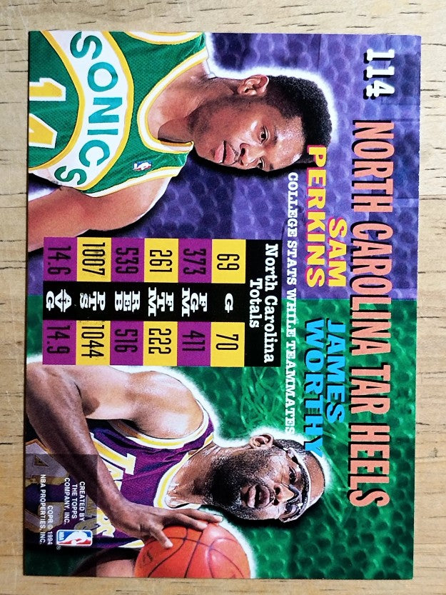 1994-95 Stadium Club #114 Sam Perkins/James Worthy