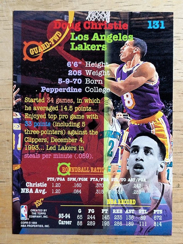 1994-95 Stadium Club #131 Doug Christie