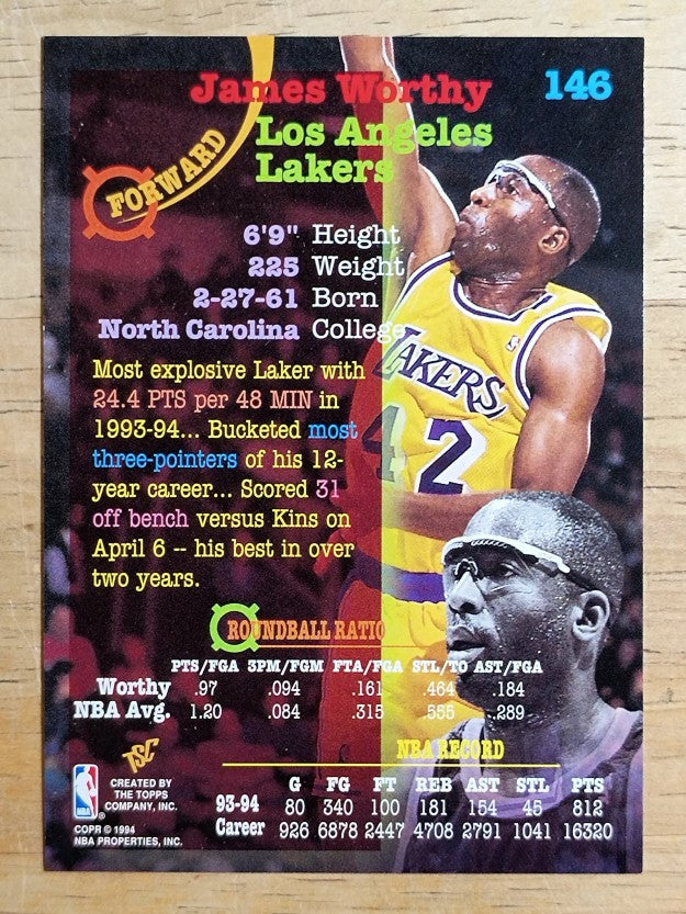 1994-95 Stadium Club #146 James Worthy
