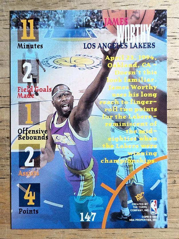 1994-95 Stadium Club #147 James Worthy TTG