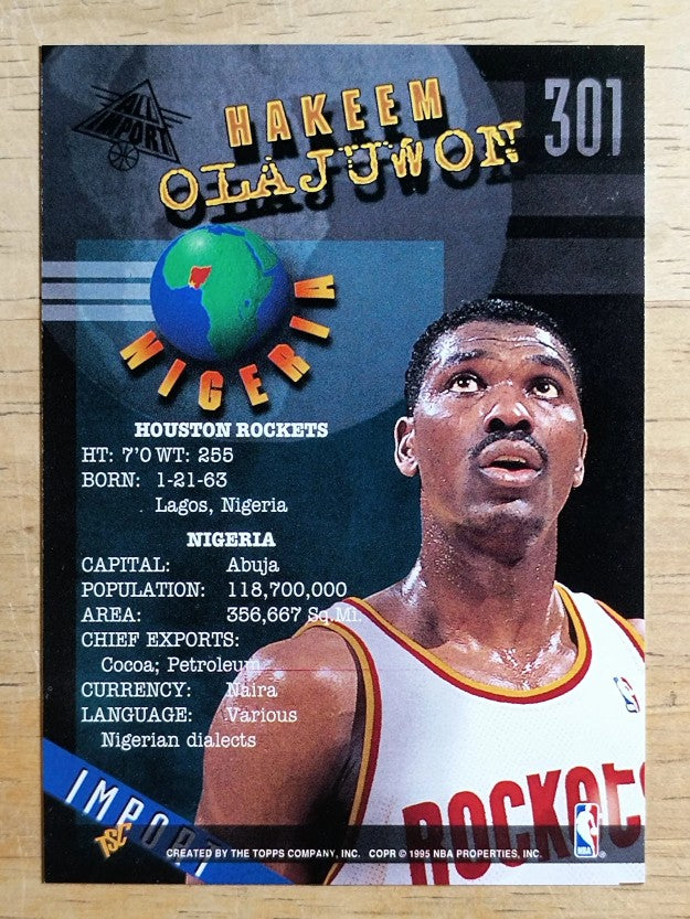 1994-95 Stadium Club #301 Hakeem Olajuwon AI