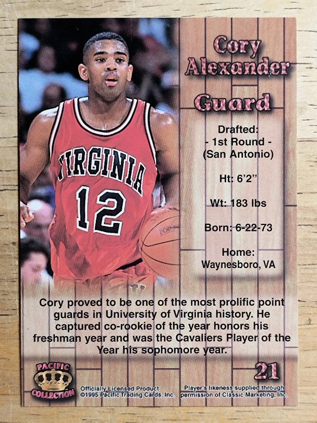 1995 Pacific Prisms Blue #21 Cory Alexander (NM)