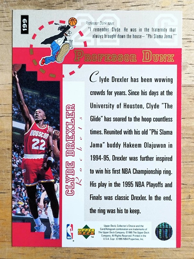 1995-96 Collector's Choice #199 Clyde Drexler PD