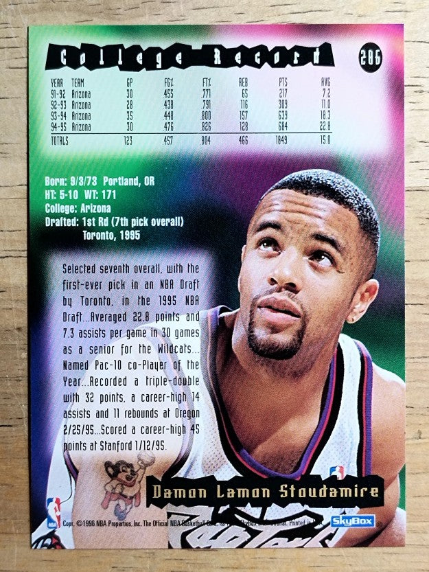 1995-96 Hoops #286 Damon Stoudamire RC