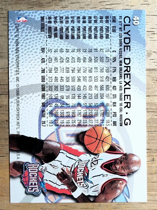 1996-97 Fleer #40 Clyde Drexler