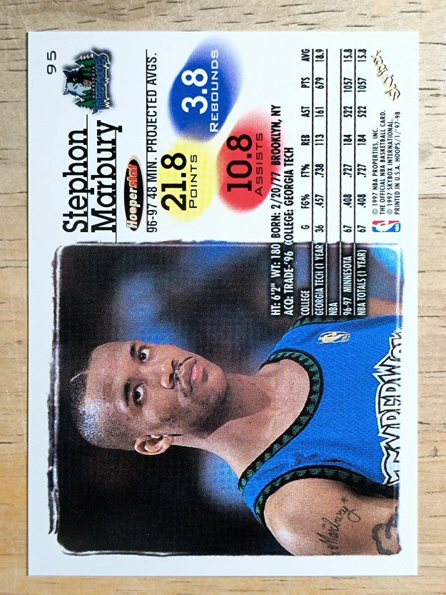 1997-98 Hoops #95 Stephon Marbury