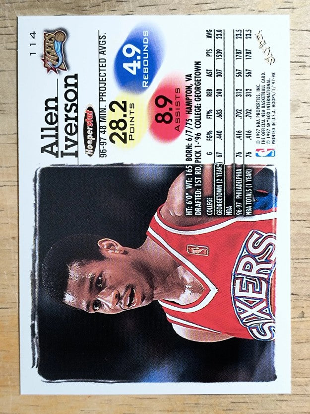 1997-98 Hoops #114 Allen Iverson