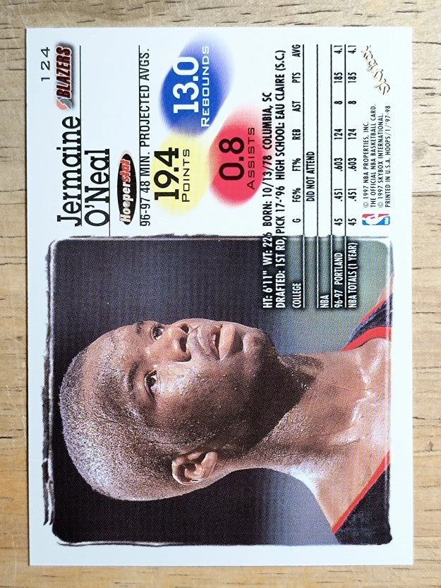 1997-98 Hoops #124 Jermaine O'Neal