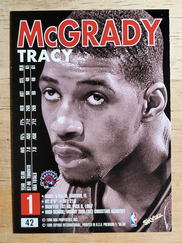 1998-99 SkyBox Premium #42 Tracy McGrady