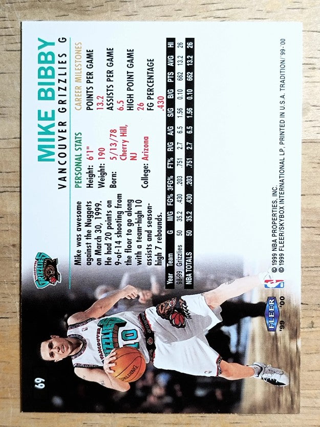 1999-00 Fleer #69 Mike Bibby