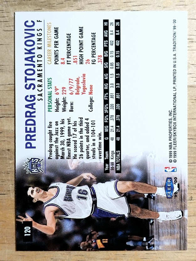 1999-00 Fleer #120 Peja Stojakovic