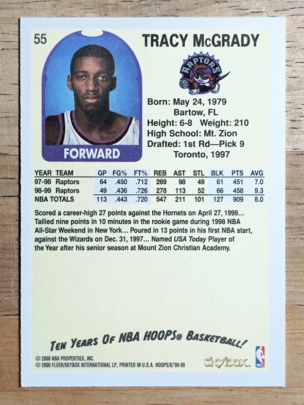 1999-00 Hoops Decade #55 Tracy McGrady