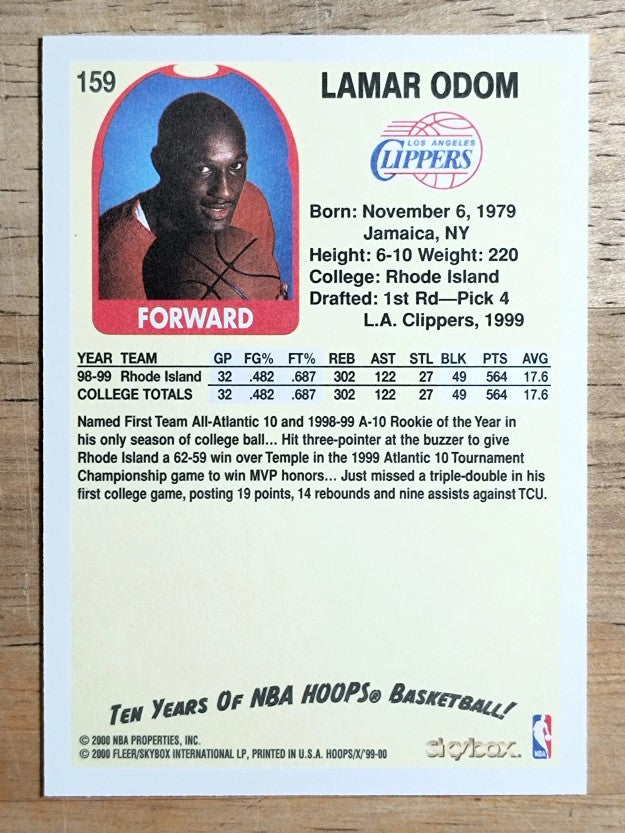 1999-00 Hoops Decade #159 Lamar Odom RC