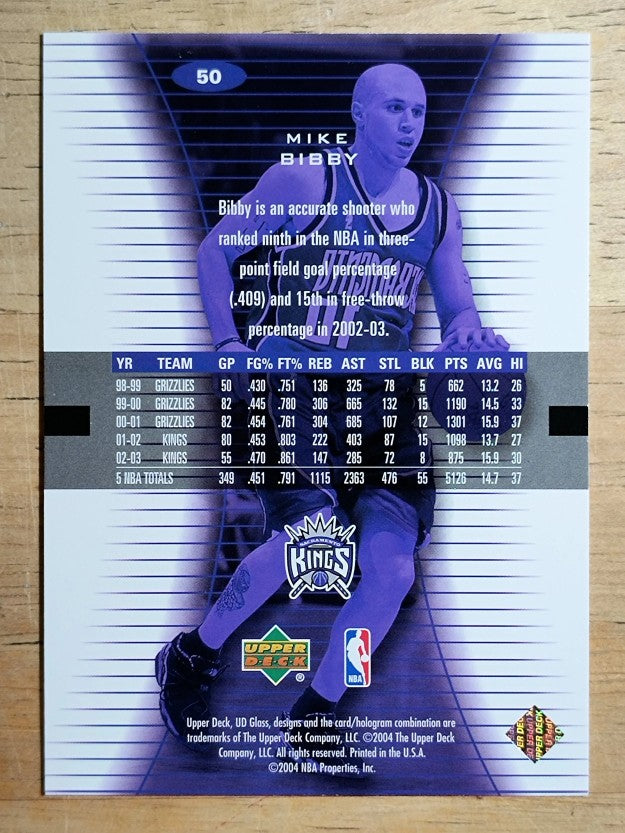 2003-04 UD Glass #50 Mike Bibby