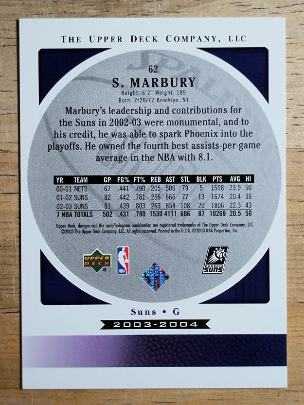 2003-04 Upper Deck Standing O #62 Stephon Marbury
