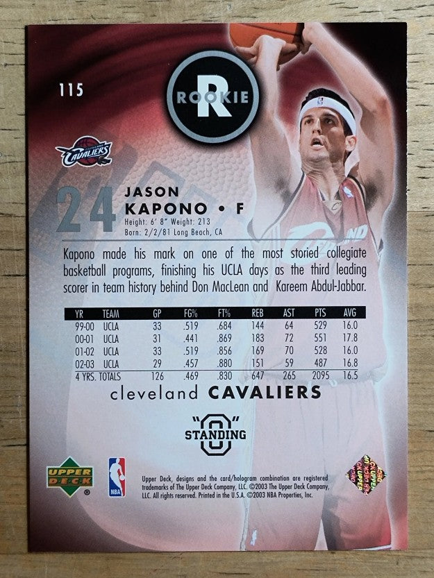 2003-04 Upper Deck Standing O #115 Jason Kapono RC