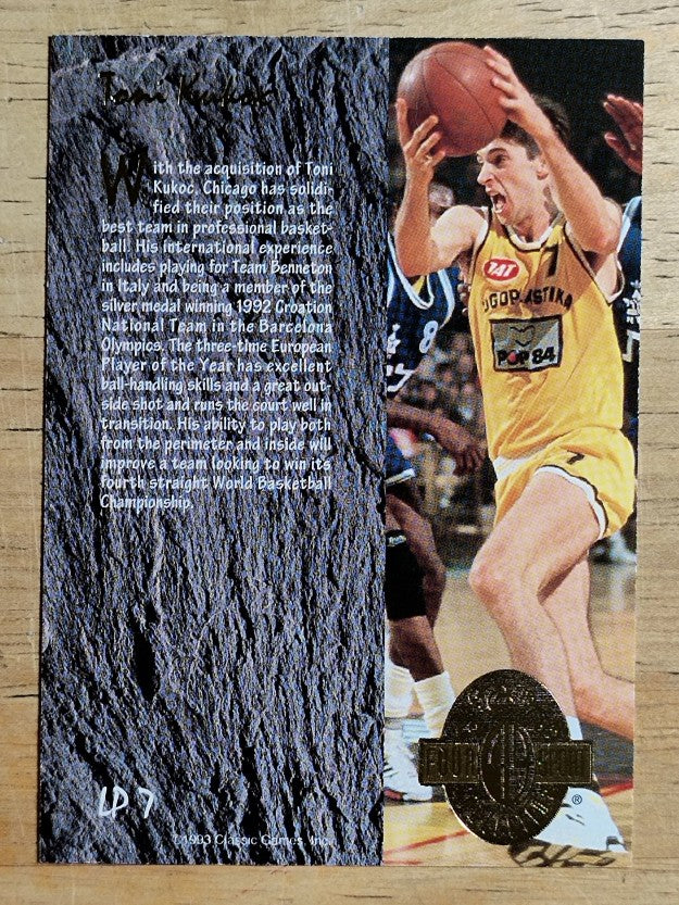 1993 Classic Four Sport LPs #LP7 Toni Kukoc