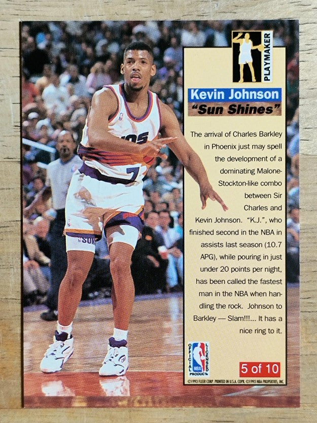 1992-93 Ultra Playmakers #5 Kevin Johnson