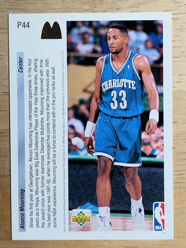 1992-93 Upper Deck McDonald's #P44 Alonzo Mourning (NM)