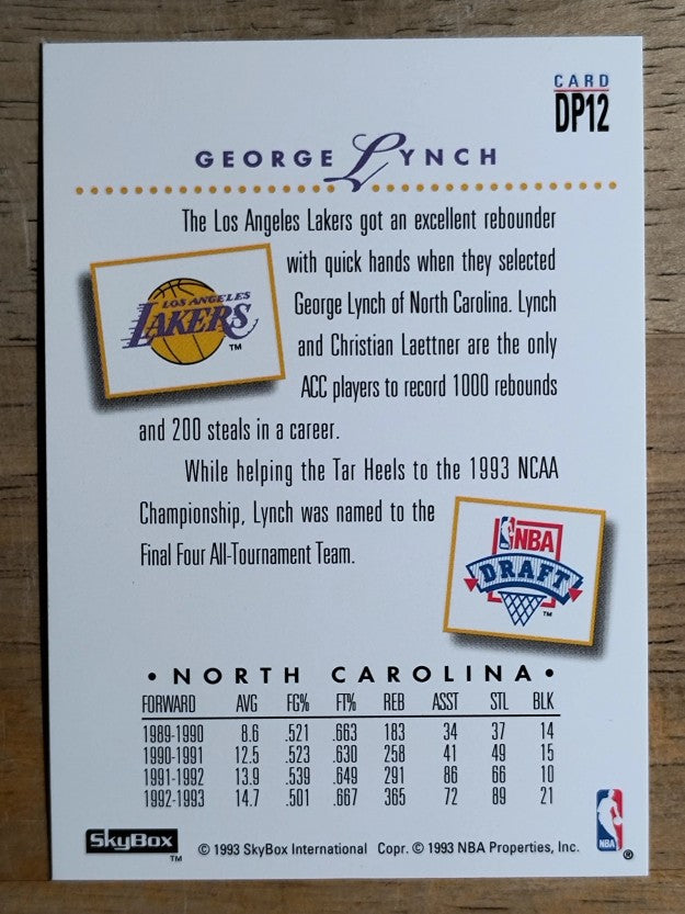 1993-94 SkyBox Premium Draft Picks #DP12 George Lynch