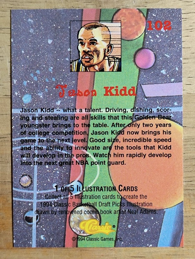 1994 Classic Gold #102 Jason Kidd COMIC