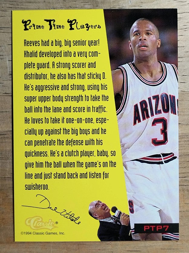 1994 Classic Vitale's PTPers #PTP7 Khalid Reeves
