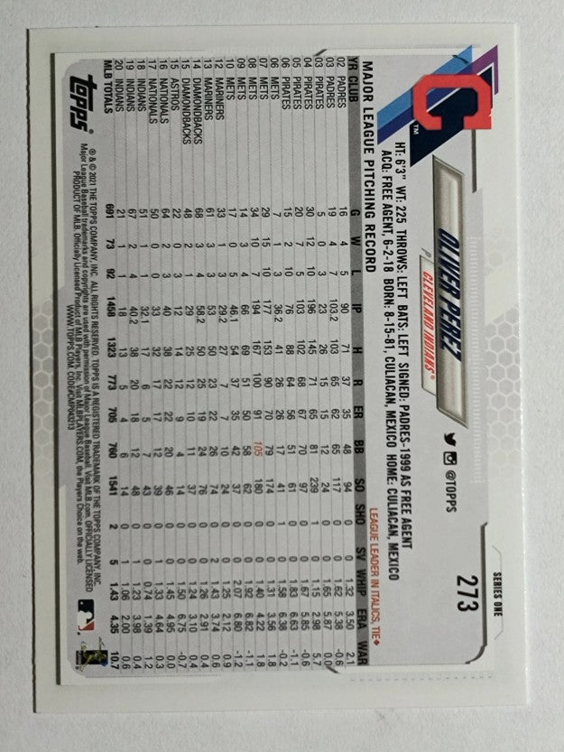 2021 Topps #273 Oliver Perez