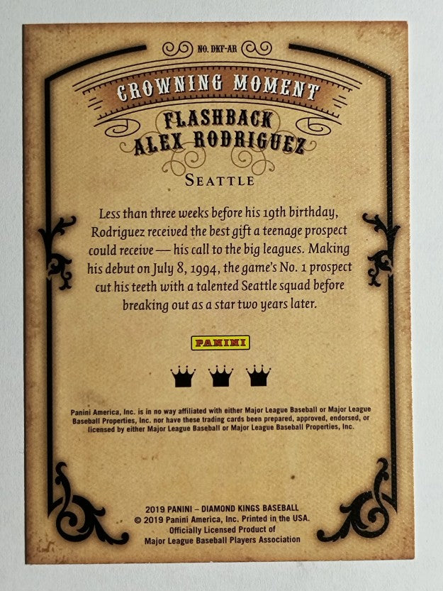 2019 Diamond Kings DK Flashbacks #14 Alex Rodriguez