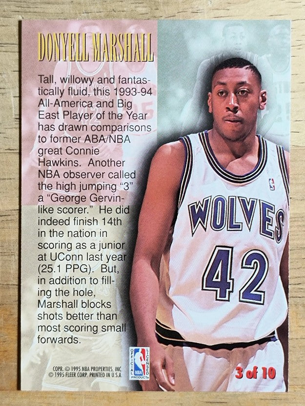 1994-95 Fleer First Year Phenoms #3 Donyell Marshall