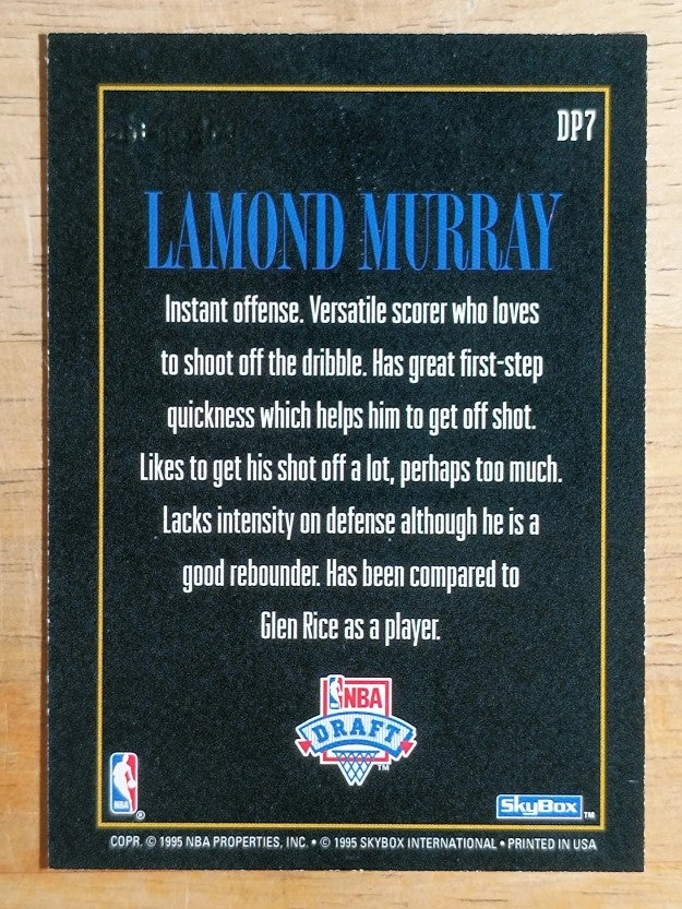 1994-95 SkyBox Premium Draft Picks #DP7 Lamond Murray