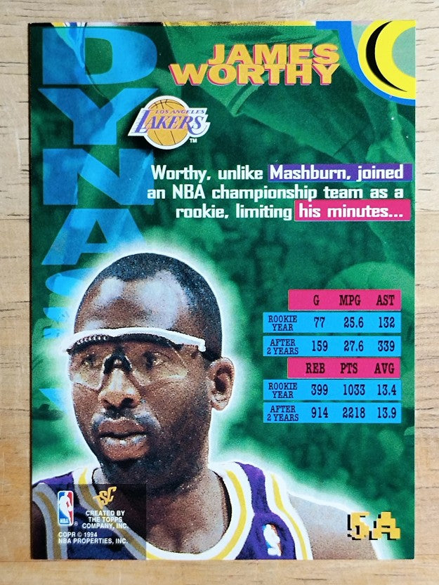1994-95 Stadium Club Dynasty and Destiny #5A James Worthy