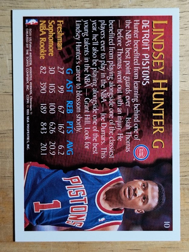 1994-95 Topps Super Sophomores #10 Lindsey Hunter