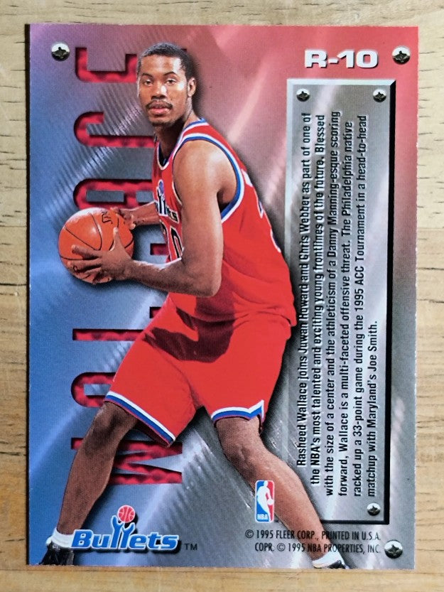 1995-96 Metal Rookie Roll Call Silver Spotlight #R10 Rasheed Wallace